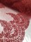 1 Yard Burgundy French Floral Mesh Lace Fabric for Bridal Gowns and Décor 50/54 Inch Width